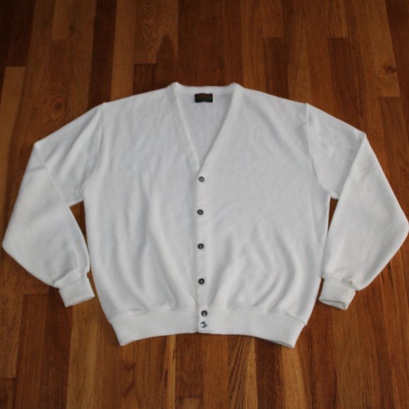 Oakton Limited Other - Vintage 80s 90s Oakton Limited Ivory Button Up Cardigan Sweater Men's L/XL